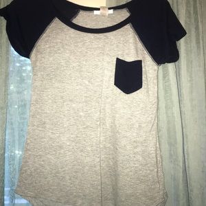 Navy blue and grey shirt